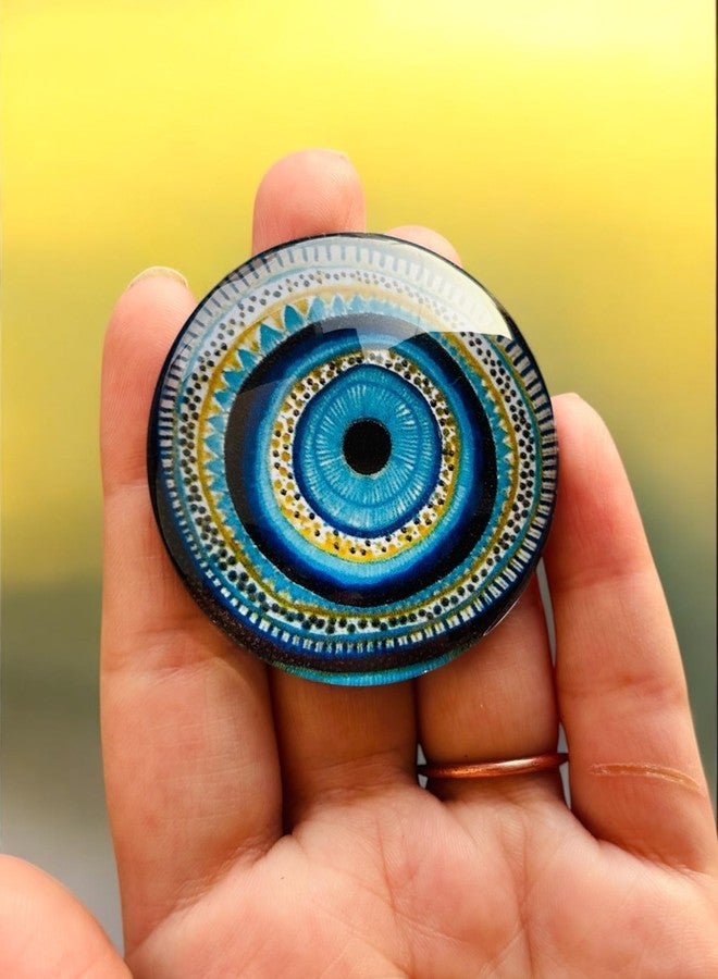 WARMINGO DE Evil Eye Fridge Magnet for Home Office or Main Door | Decorative Turkish Evil Eye | Bad Energy Protector | Home Decor (Design B) - Image 1